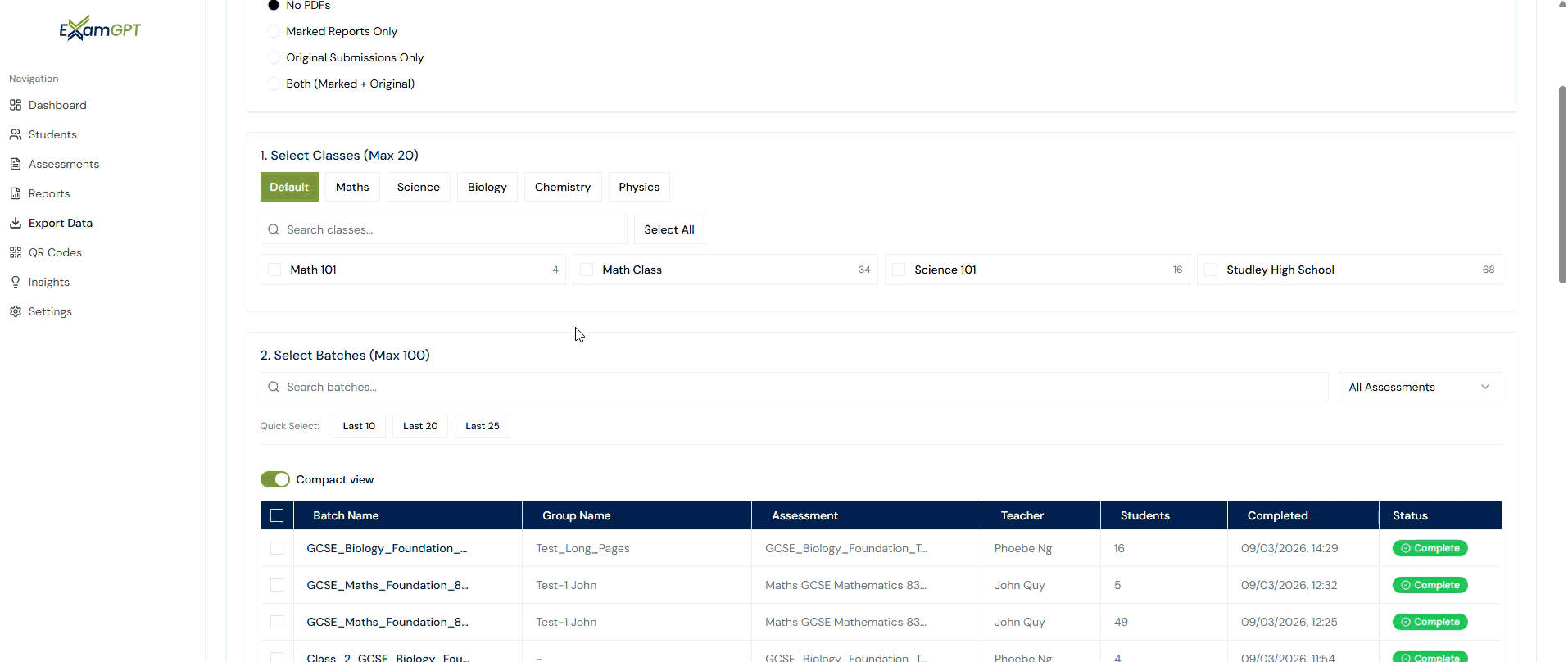 Easy Class-mapping for Data Exports