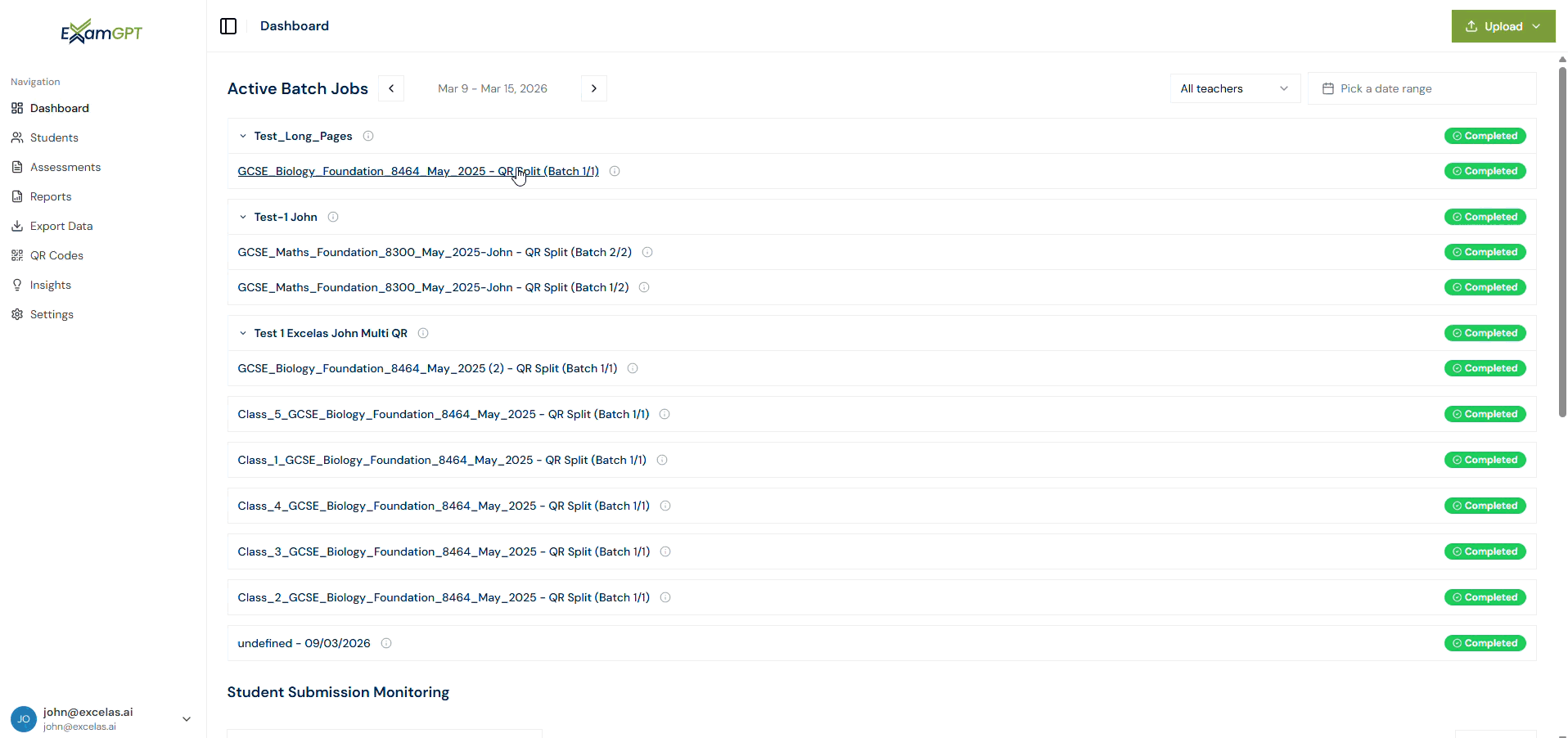 Easy-Edit In-Browser Marksheets
