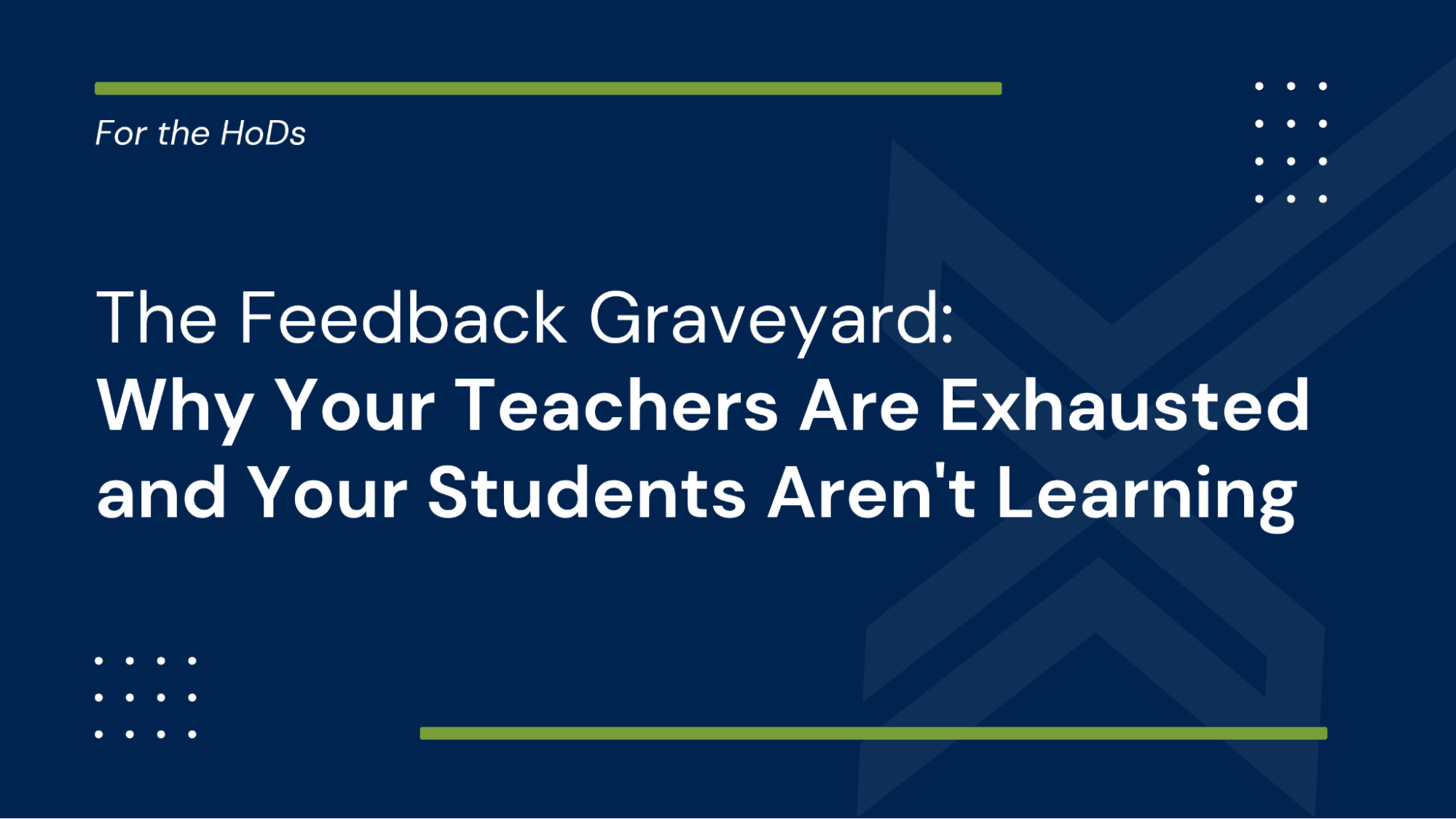 The Feedback Graveyard: Why Your Teachers Are Exhausted and Your Students Aren't Learning