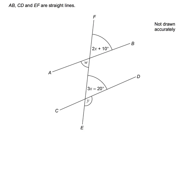 Mathematics exam paper with marking