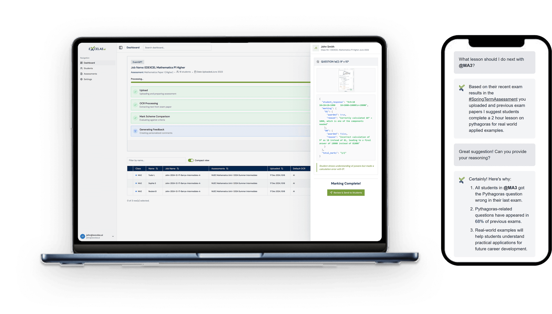 AI Exam Marking Service Platform showcase