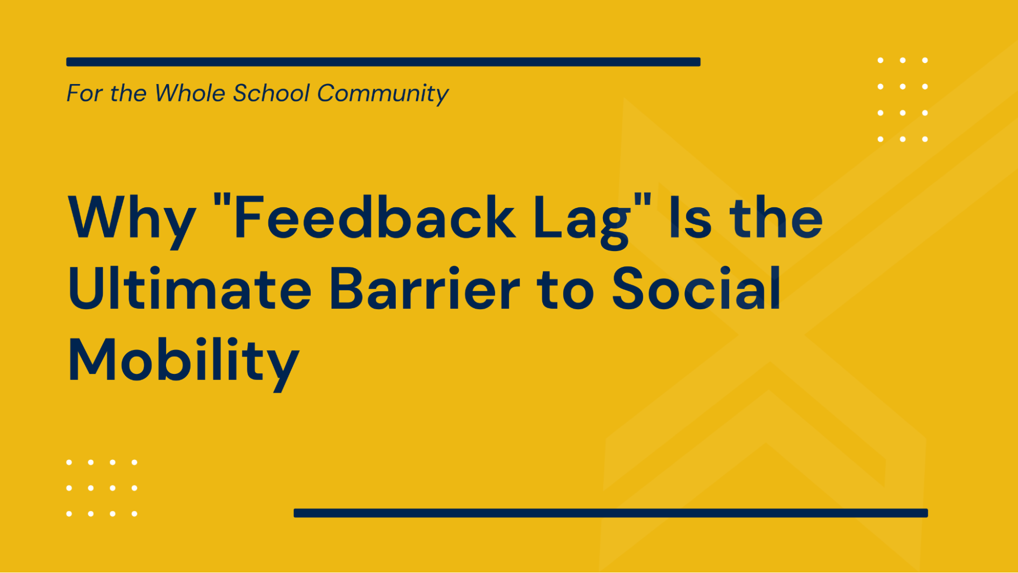 Why 'Feedback Lag' Is the Ultimate Barrier to Social Mobility